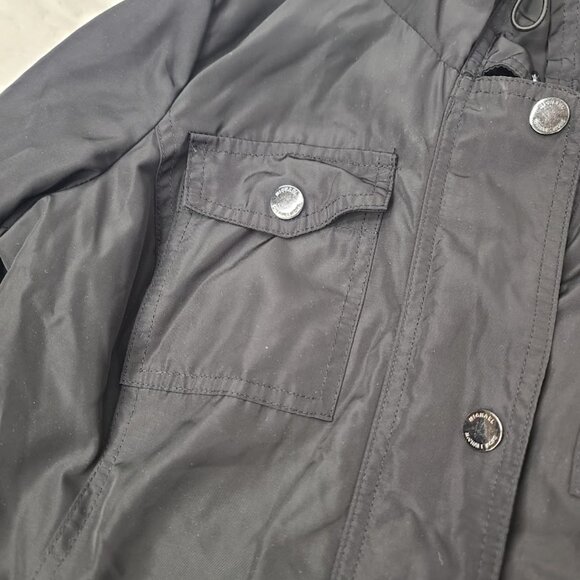 Michael Kors Women's Black Anorak Hooded Rain Parka Jacket Size Small - Picture 7 of 11